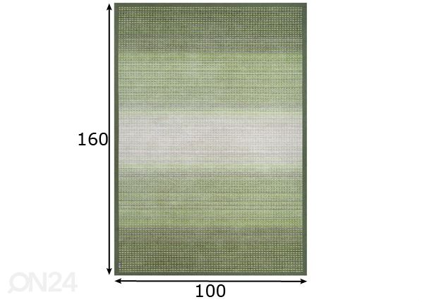 Narma smartWeave® ковер Moka olive 100x160 см размеры