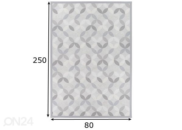 Narma smartWeave® ковер Muusika silver 80x250 см размеры