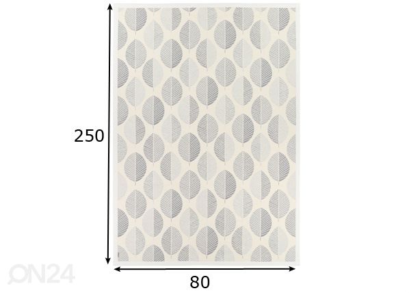 Narma smartWeave® ковер Pärna white 80x250 см размеры