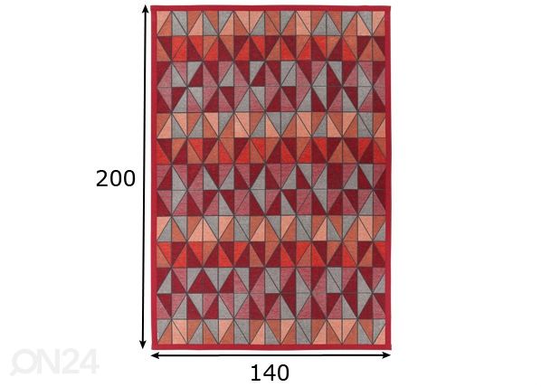 Narma smartWeave® ковер Treski red 140x200 см размеры