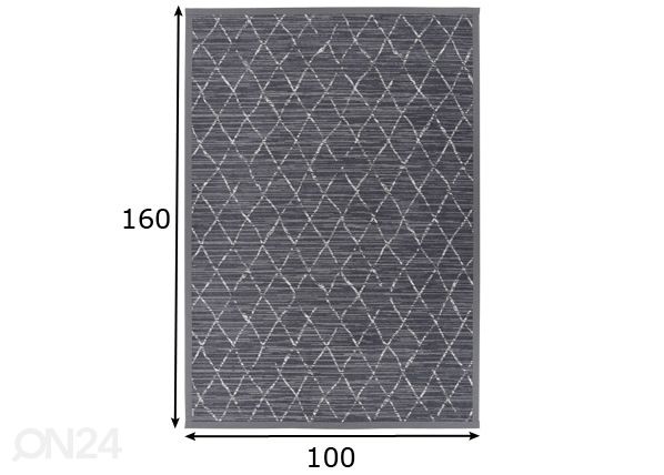 Narma smartWeave® ковер Vao grey 100x160 см размеры