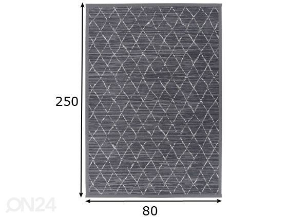 Narma smartWeave® ковер Vao grey 80x250 см размеры