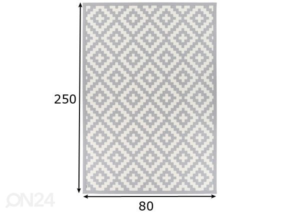 Narma smartWeave® ковер Viki silver 80x250 см размеры