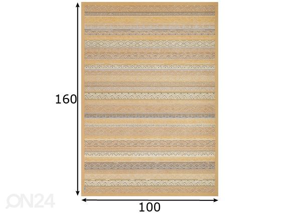 Narma smartWeave® TWIN ковер Ridala gold 100x160 см размеры