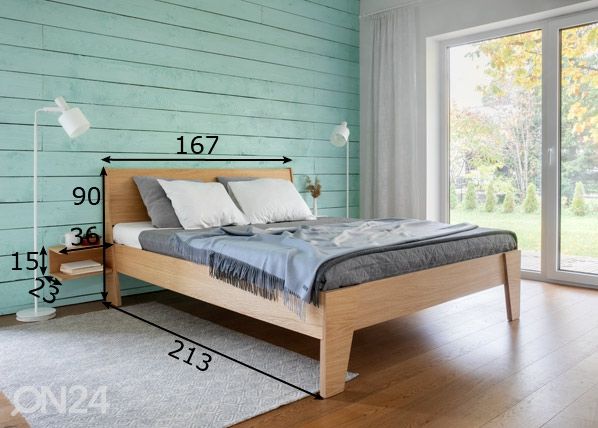 Radis кровать Huh 160x200 cm + 2 прикроватных столика размеры