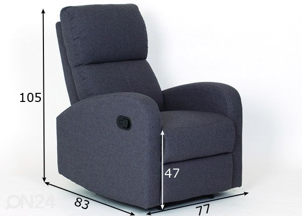 Recliner кресло с механизмом подножки размеры
