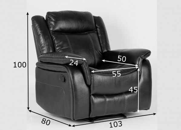 Recliner кресло с механизмом подножки размеры