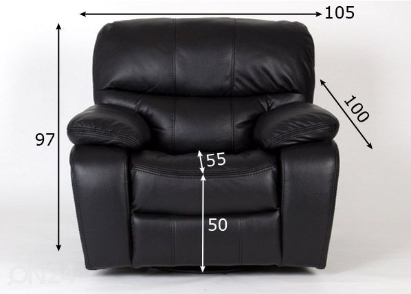 Recliner кресло (вращаемый/качающийся) размеры