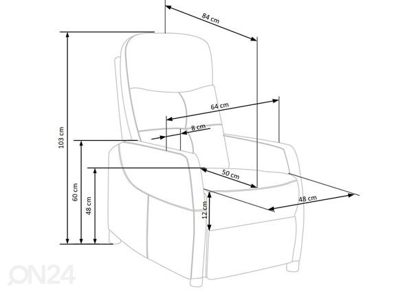 Recliner кресло размеры