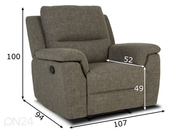 Recliner кресло размеры