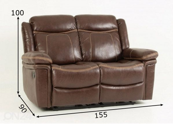 Recliner 2-местный диван размеры