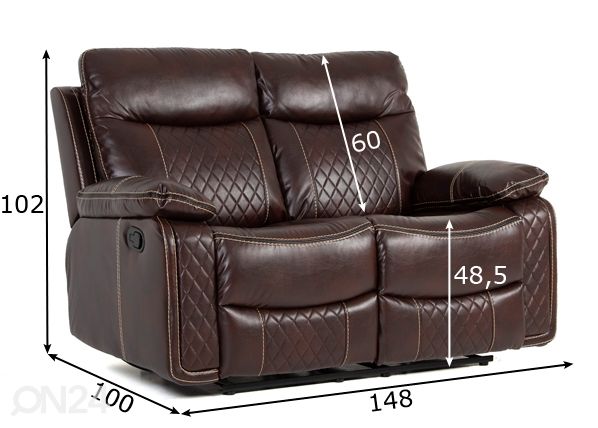 Recliner 2-местный диван размеры