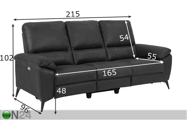 Recliner Cary, 3-местный диван размеры
