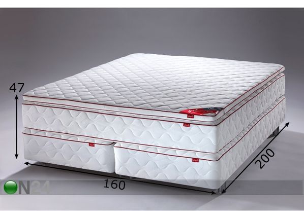 Red zoned pocket Sensity континентальная кровать 160х200 см размеры
