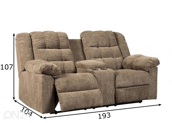 Relax 2-местный диван размеры