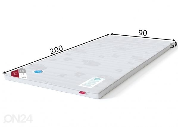 Sleepwell наматрасник TOP Latex 90x200 cm размеры