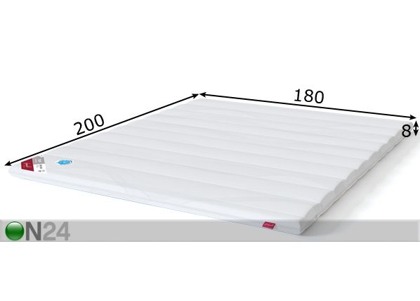 Sleepwell наматрасник TOP Serene Lux 180x200 cm размеры