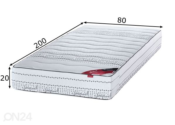 Sleepwell пружинный матрас Black Multipocket Low 80x200 cm размеры