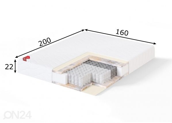 Sleepwell пружинный матрас RED POCKET 160x200 cm размеры