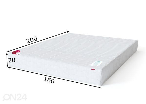 Sleepwell пружинный матрас Red Pocket Medium 160x200x20 cm размеры