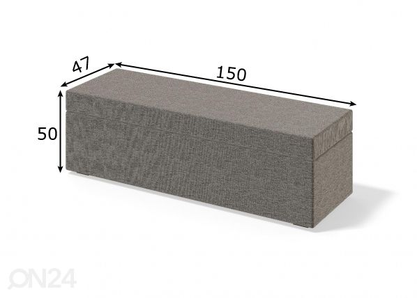 Sleepwell сундук / ящик для белья RED/BLACK PLAIN 150 cm размеры