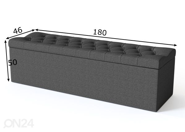 Sleepwell сундук Solhall 180 cm размеры