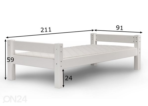 Suwem кровать Lahe 80x200 cm размеры