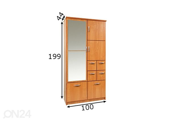 Шкаф в прихожую 100 cm DK-398279 - ON24.ee Мебель и интерьер