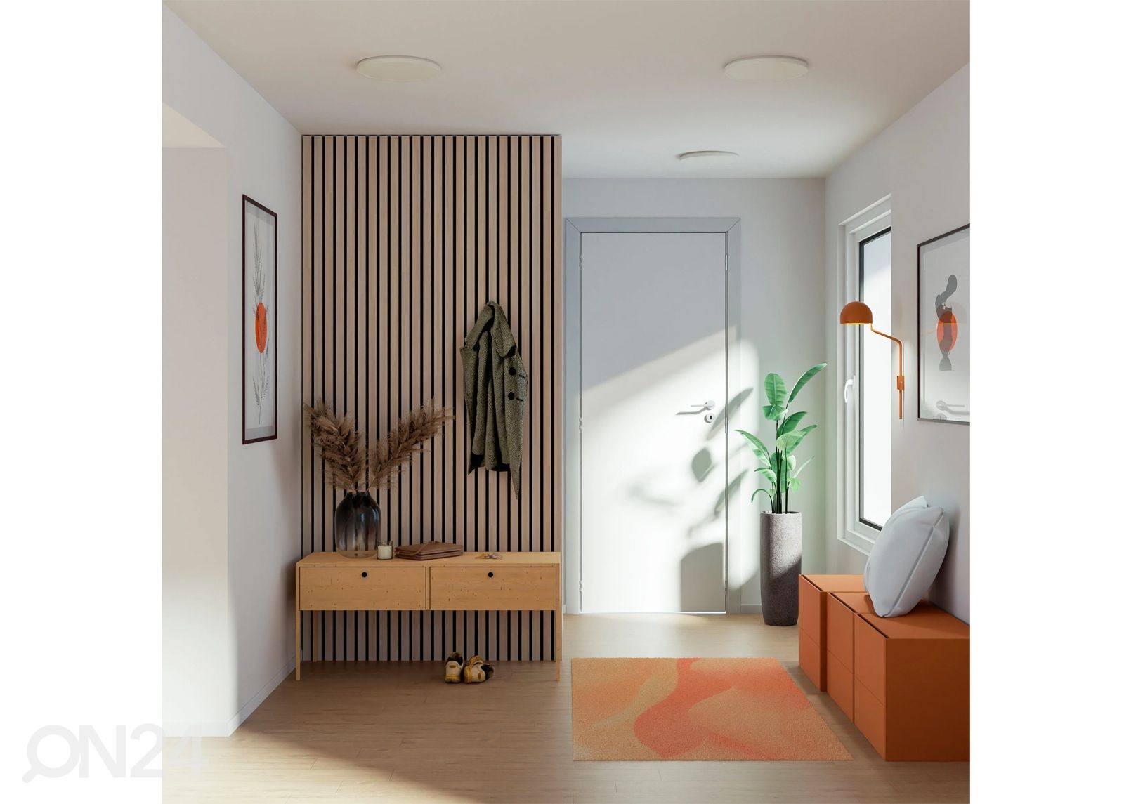 Акустическая стеновая панель из массива дерева 240x40 cm увеличить