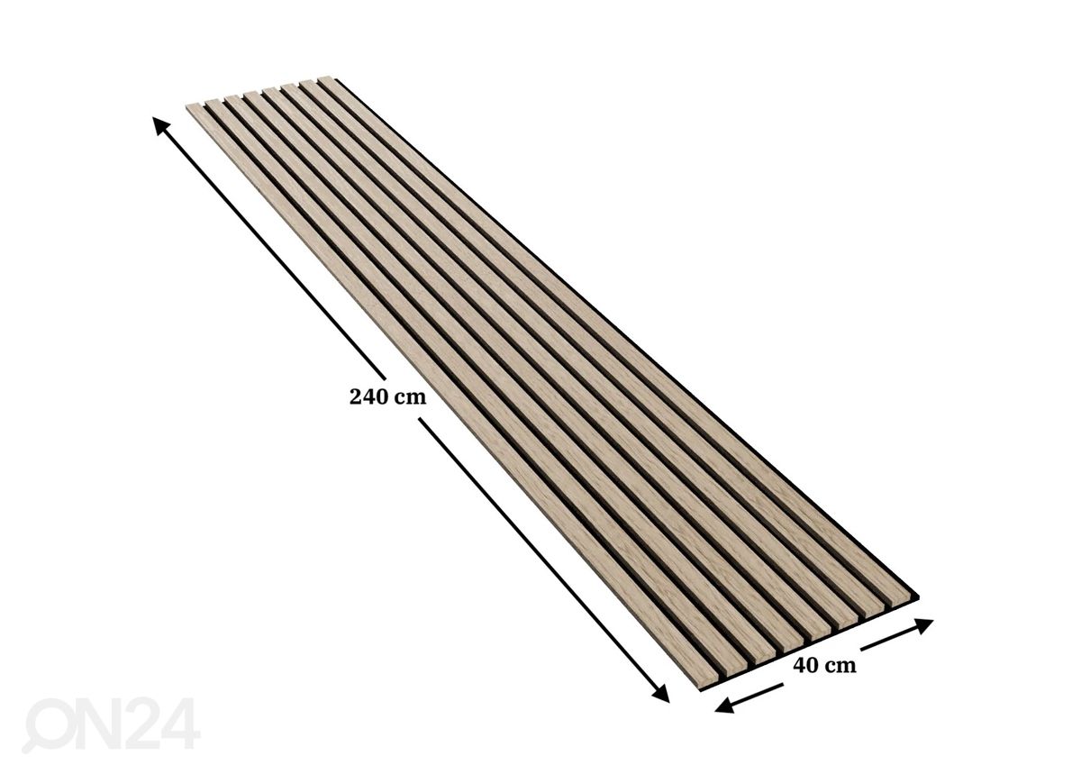 Акустическая стеновая панель из массива дерева 240x40 cm увеличить размеры
