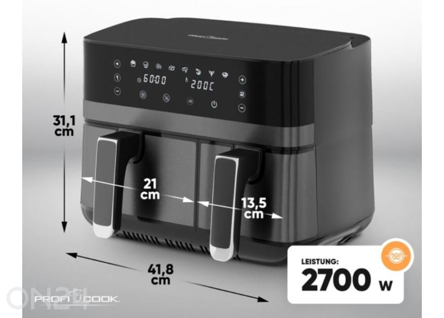 Аэрофритюрница ProfiCook PCFR1295H увеличить размеры