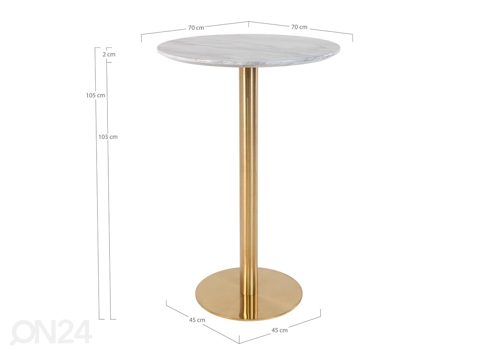 Барный стол Bolzano Ø70 cm увеличить размеры