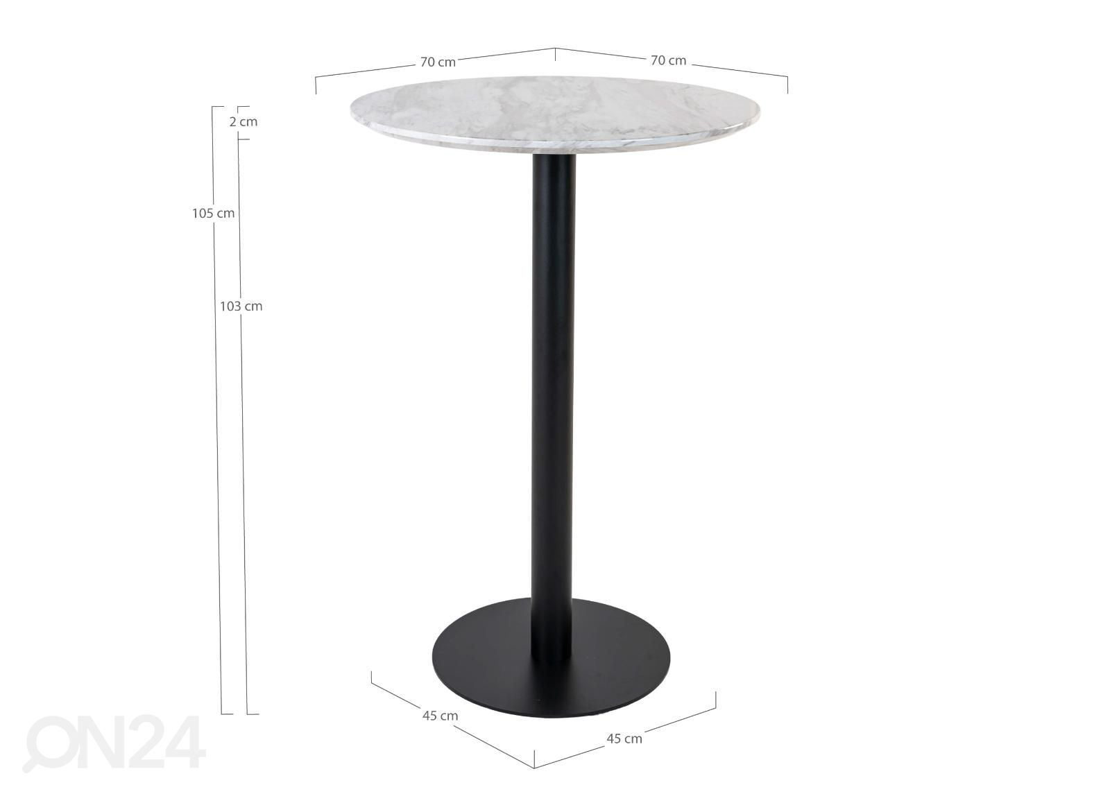 Барный стол Piacenza Ø70 cm увеличить размеры