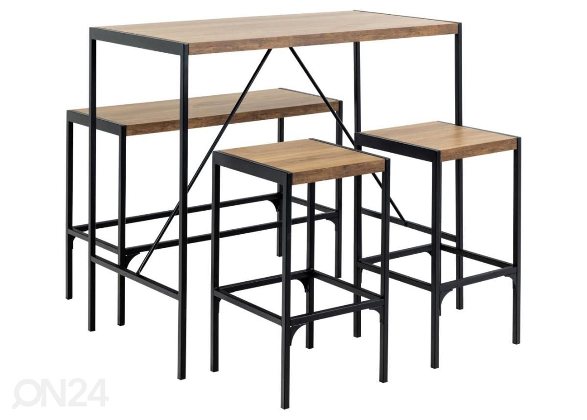 Барный стол Ribe 105х120 см + 2 барных стула + скамей увеличить