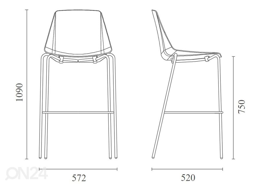 Барный стул 2310/B Com увеличить размеры