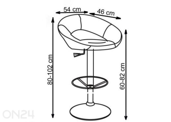 Барный стул увеличить размеры