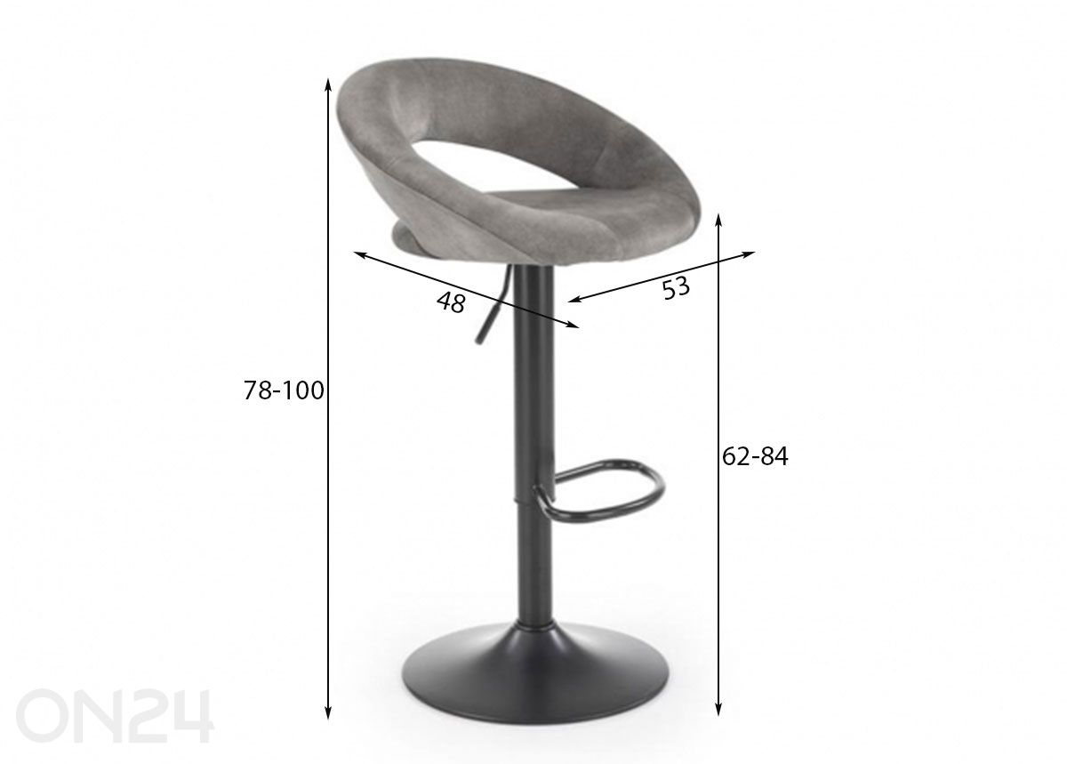 Барный стул увеличить размеры