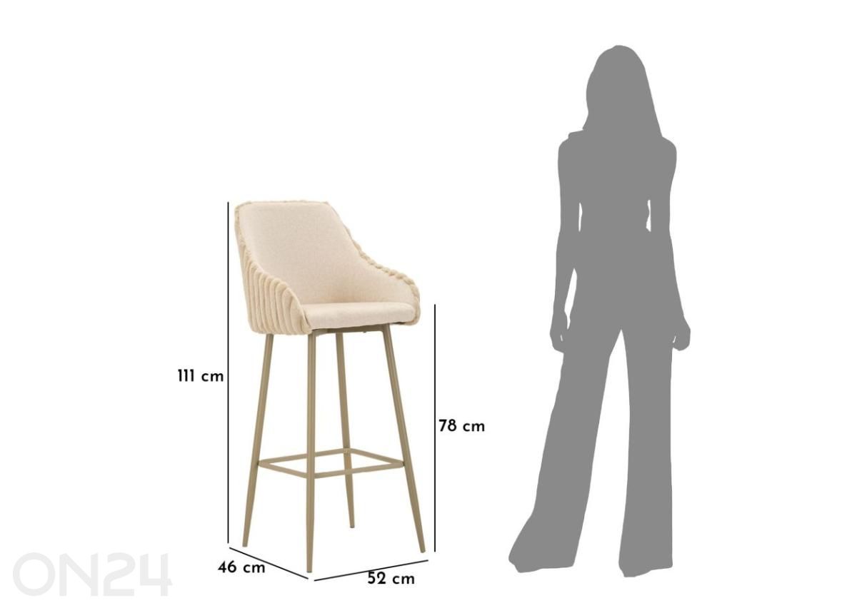 Барный стул Alaska увеличить размеры