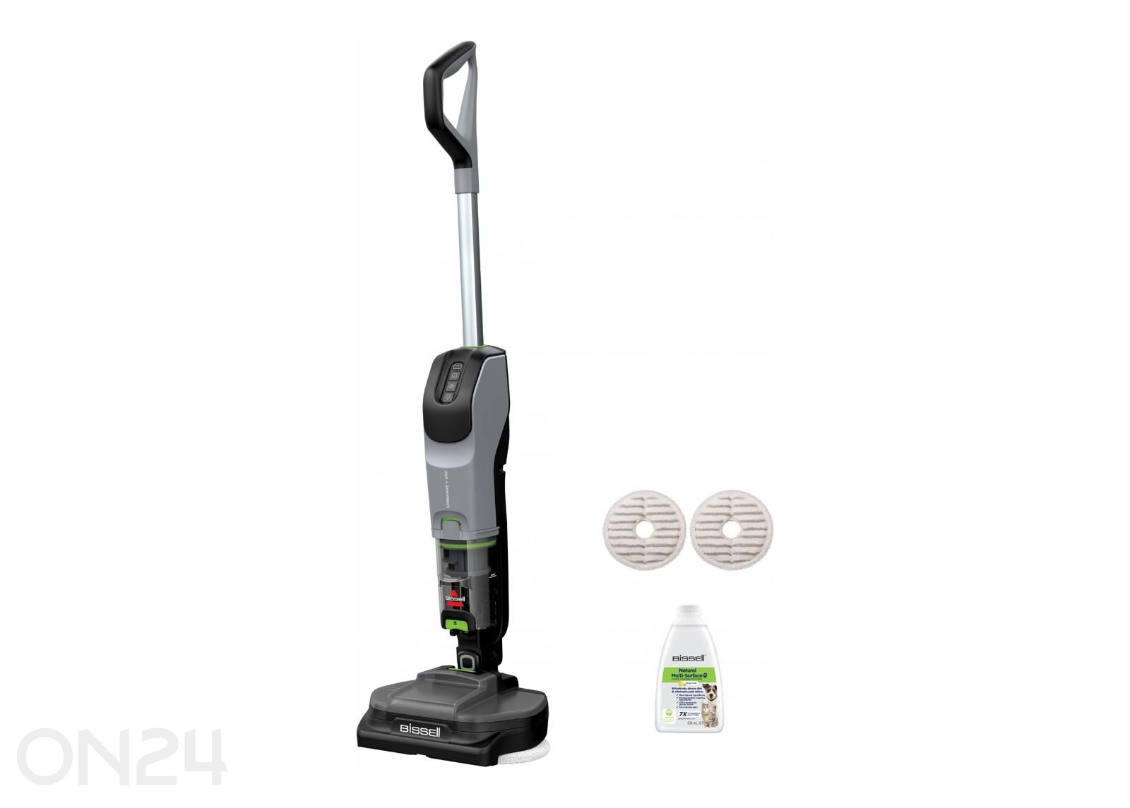 Беспроводной моющий пылесос Bissell SpinWave + Vac PET Select 3893N, для сухой и влажной уборки, серый/черный/зеленый увеличить