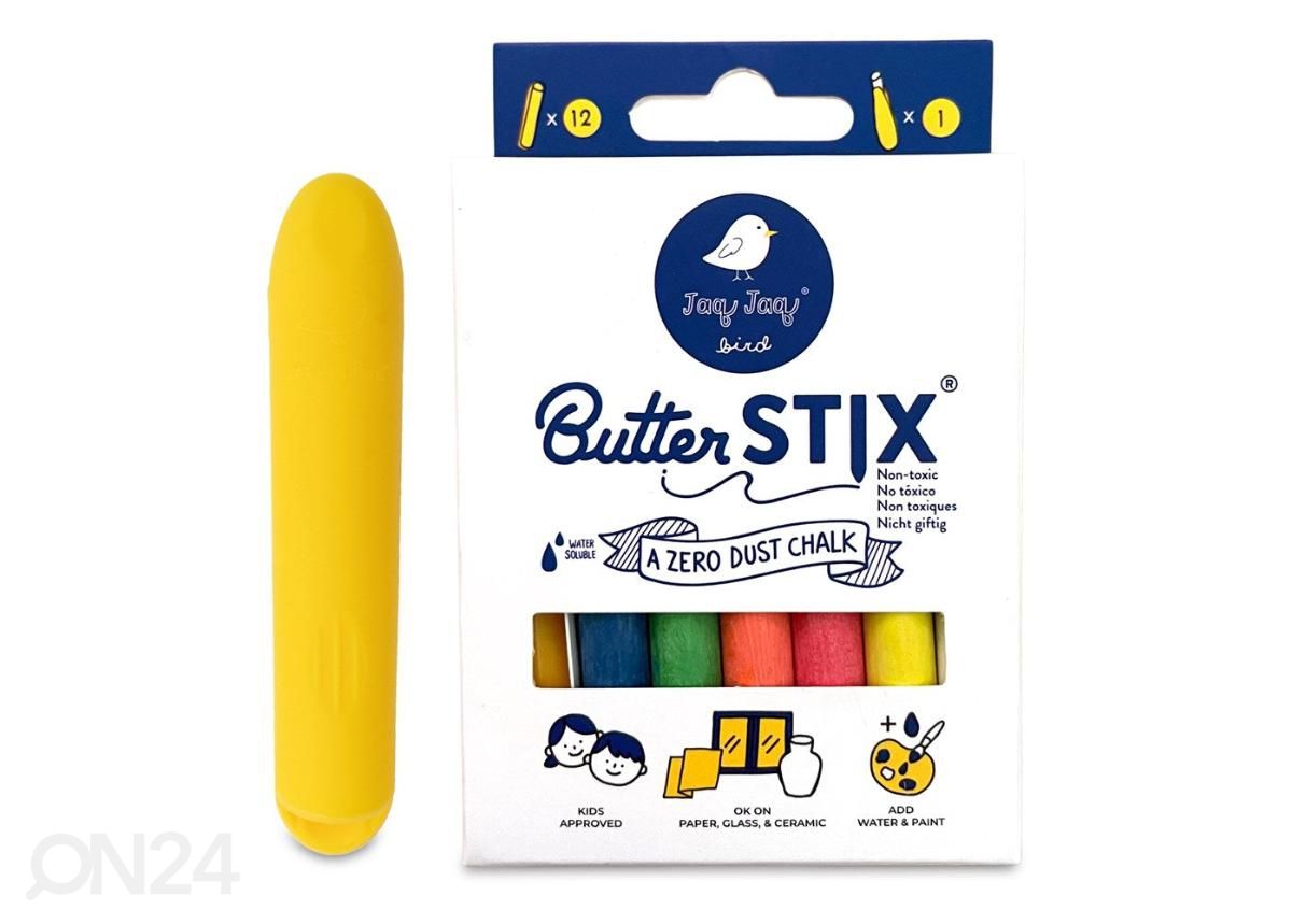 Беспыльные мелки с держателем ButterStix Jaq Jaq Bird цветные 12 шт увеличить