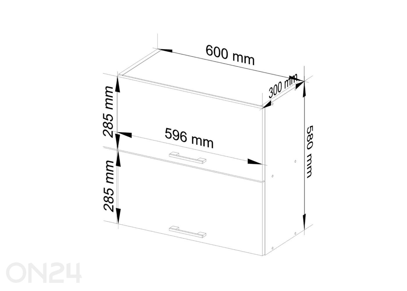Верхний кухонный шкаф Visby 60 cm увеличить размеры