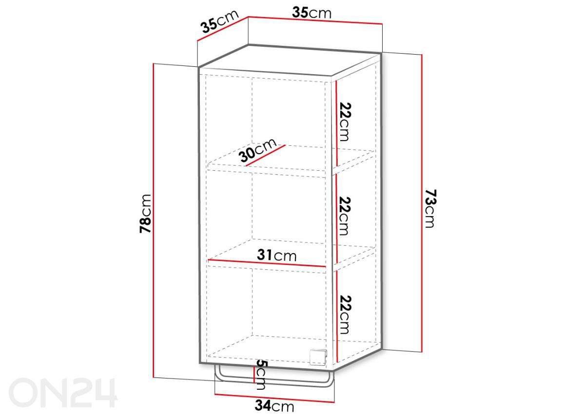 Верхний шкафчик в ванной комнаты Gariano увеличить размеры