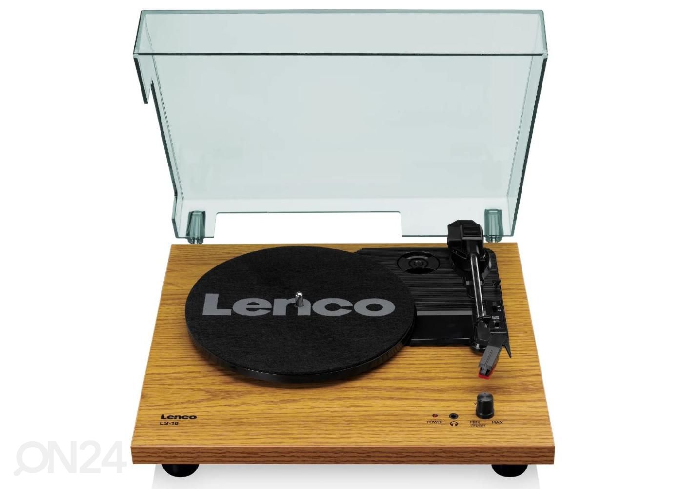 Виниловый проигрыватель с 2 динамиками Lenco LS10WD, дерево увеличить
