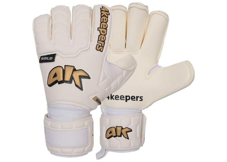 Вратарские перчатки для мужчин 4Keepers Champ Black Gold IV RF S605346 увеличить