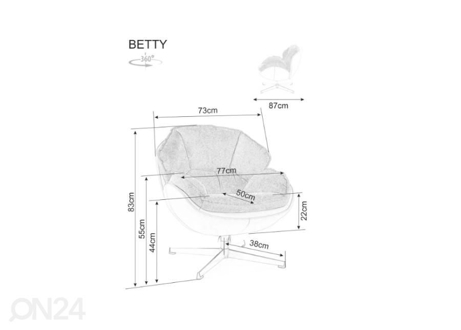 Вращающееся кресло Betty увеличить размеры