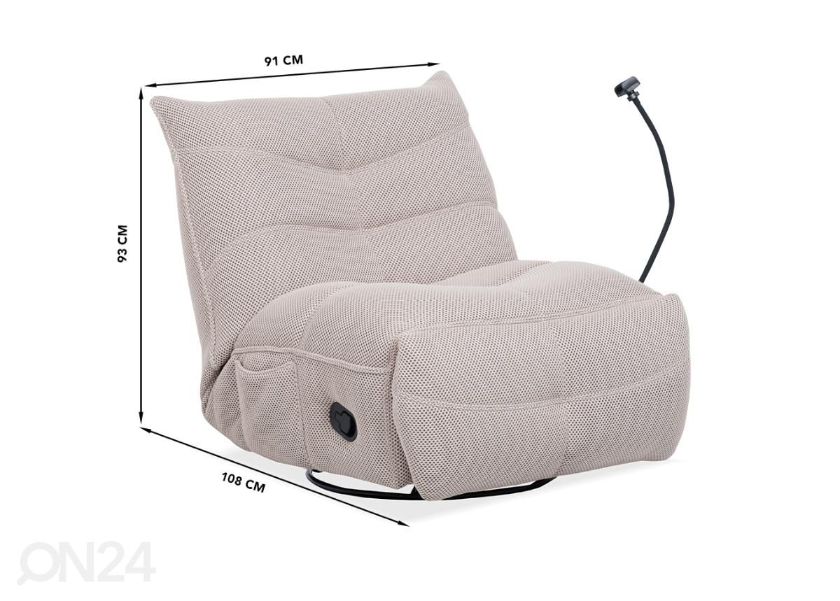 Вращающееся recliner кресло увеличить размеры