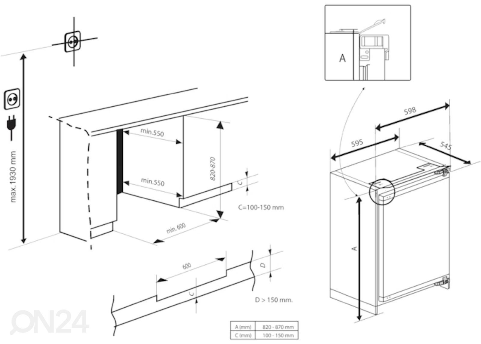 Встраиваемый холодильник Beko BU1104N увеличить размеры