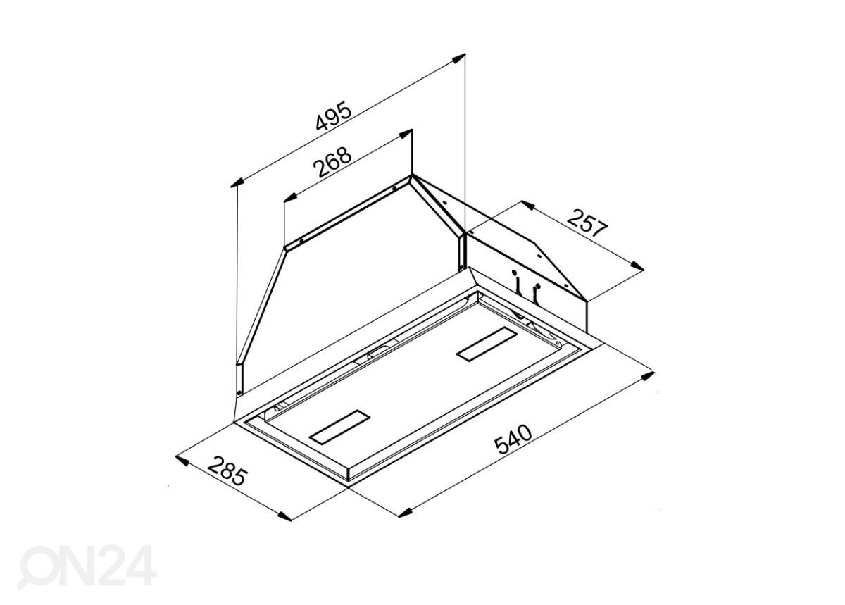 Вытяжка Brandt BHG2552B увеличить размеры