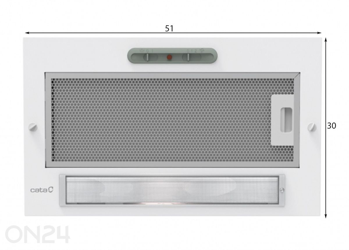 Вытяжка Cata GK 4500 WH, интегрированная, белая увеличить размеры