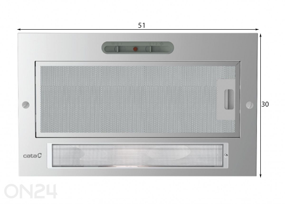 Вытяжка Cata GK 4500 X, интегрированная, нержавеющая сталь увеличить размеры